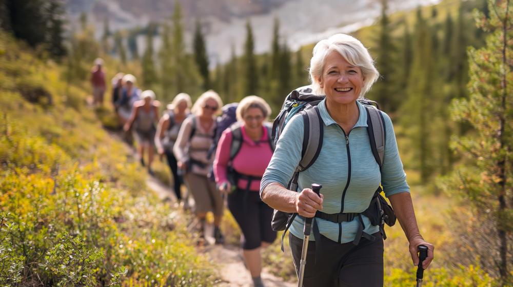 Randonneuses en montagne