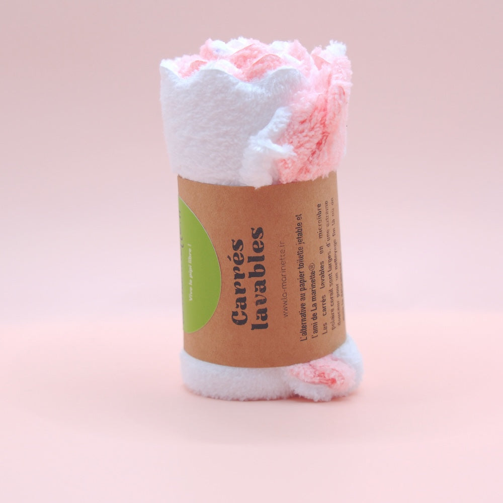 Papier toilette lavable, réutilisable : 2 carrés lavables