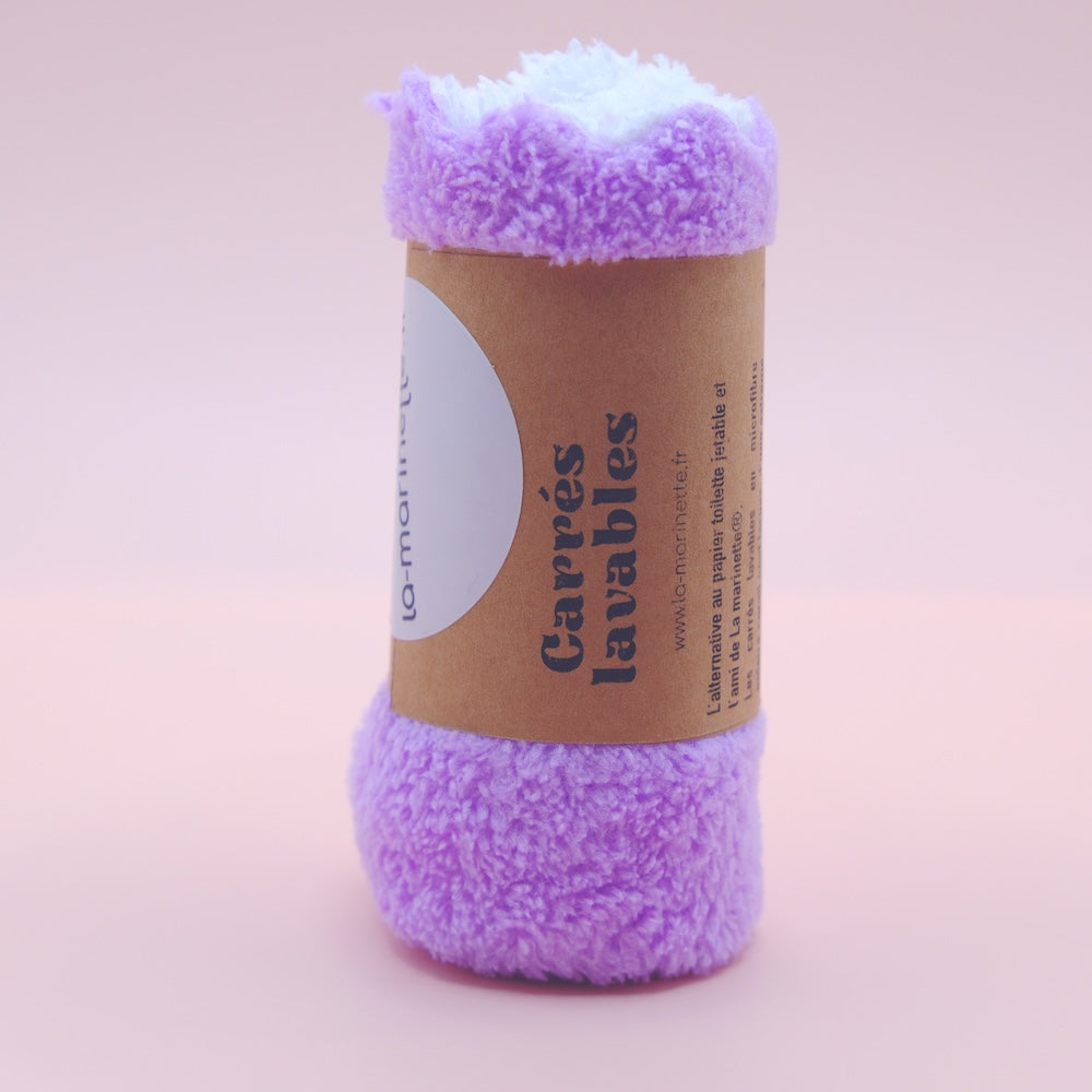 Papier toilette lavable, réutilisable : 2 carrés lavables